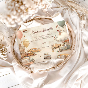 Vintage Racing Baby Shower Enclosure Card