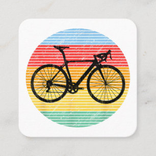 Vintage Racing Bicycle Funny Road Bike Racer Gift Square Business Card