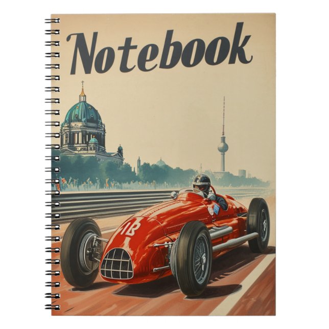 Vintage Racing Car in Berlin  Notebook (Front)