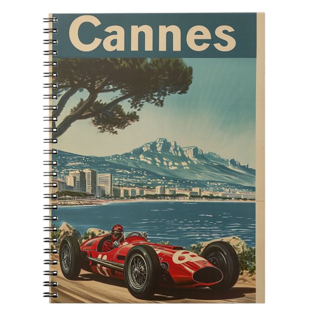 Vintage Racing Car in Cannes Notebook (Front)