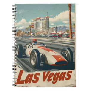 Vintage Racing Car in Las Vegas Notebook