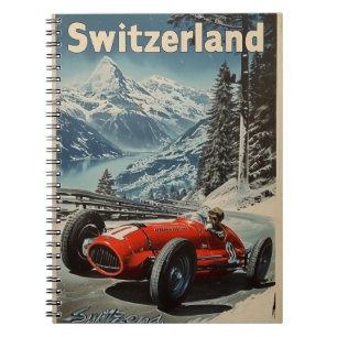 Vintage Racing Car in Switzerland Notebook