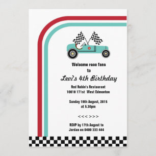 Vintage Racing Car Invitation