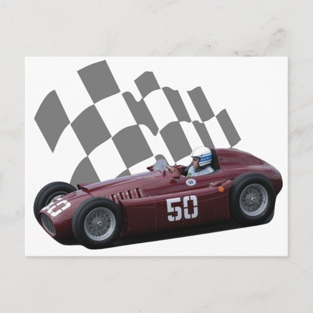Vintage Racing Car Post Card 8 (Front)