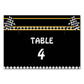 Vintage Racing Car Table Seating Numbers Table Number