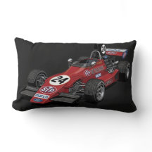 Vintage Racing Car & Turbo Snail Lumbar Pillow | F