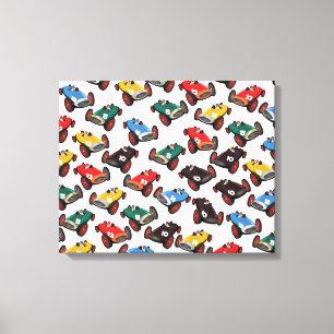 Vintage Racing Cars Canvas Print