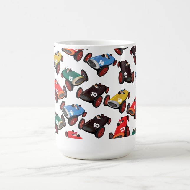 Vintage Racing Cars Coffee Mug (Center)