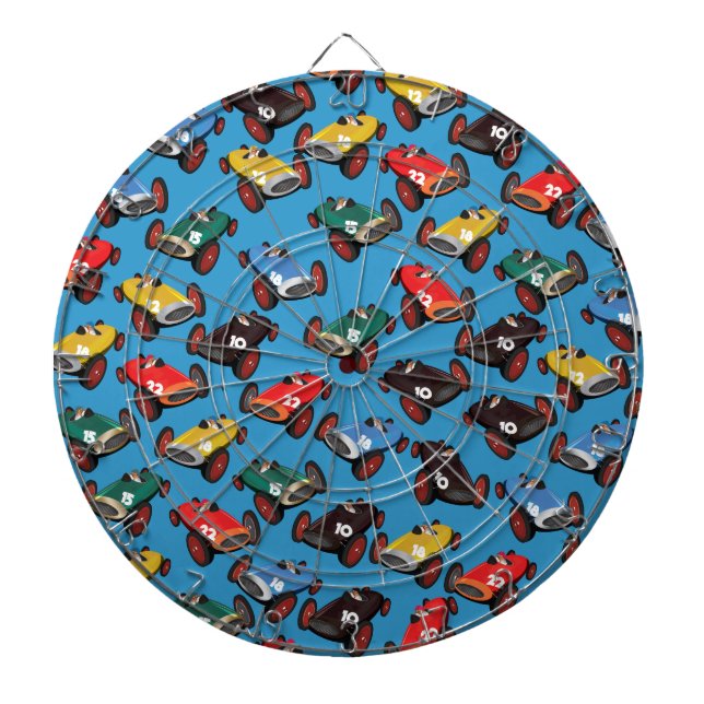 Vintage Racing Cars Dartboard (Front)
