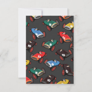 Vintage Racing Cars Invitation