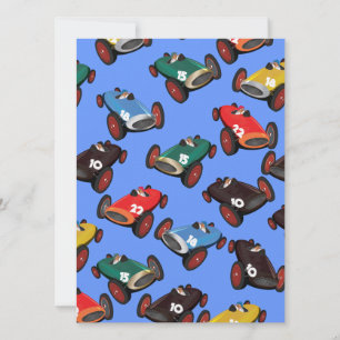 Vintage Racing Cars Invitation