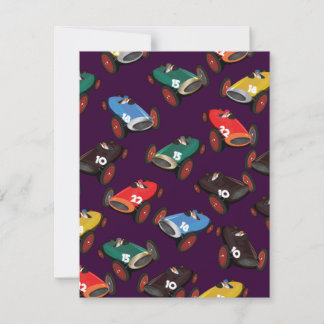 Vintage Racing Cars Invitation