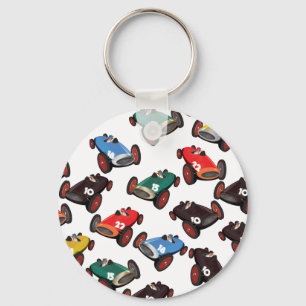 Vintage Racing Cars Key Ring