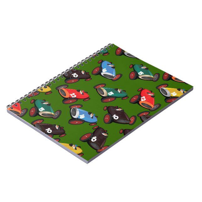 Vintage Racing Cars Notebook (Left Side)