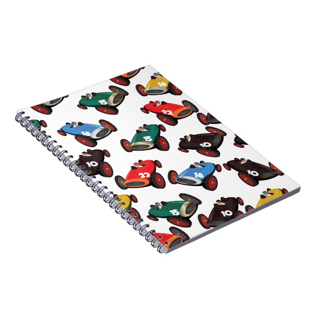 Vintage Racing Cars Notebook (Right Side)