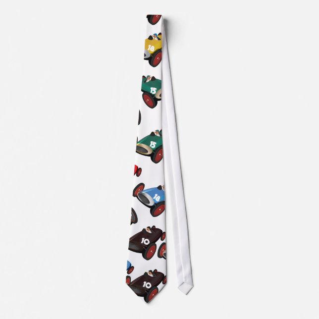 Vintage Racing Cars Tie (Front)