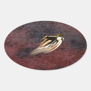 VINTAGE RACING MOTORCYCLE. OVAL STICKER