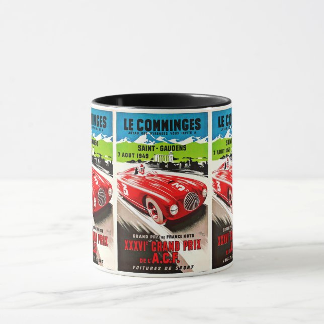 Vintage Racing: Sports Auto Race Car  Mug (Center)