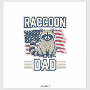 Vintage Racoon Dad Patriotic Shirt Design_1