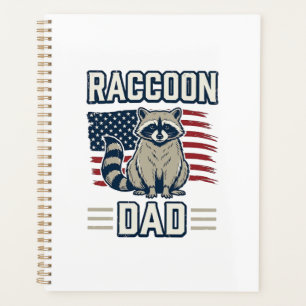Vintage Racoon Dad Patriotic Shirt Design_1 Planner