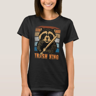 Vintage Racoon For Men Retro Trash King Racoon T-Shirt