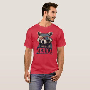 Vintage Racoon Merica 4th of july patriotic T-Shirt