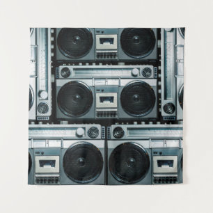 Vintage radio boombox tapestry