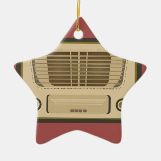 Vintage Radio Ceramic Tree Decoration