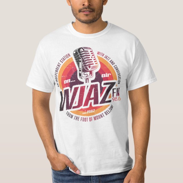 Vintage Radio Design WJAZ T-Shirt (Front)