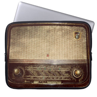 Vintage radio laptop sleeve