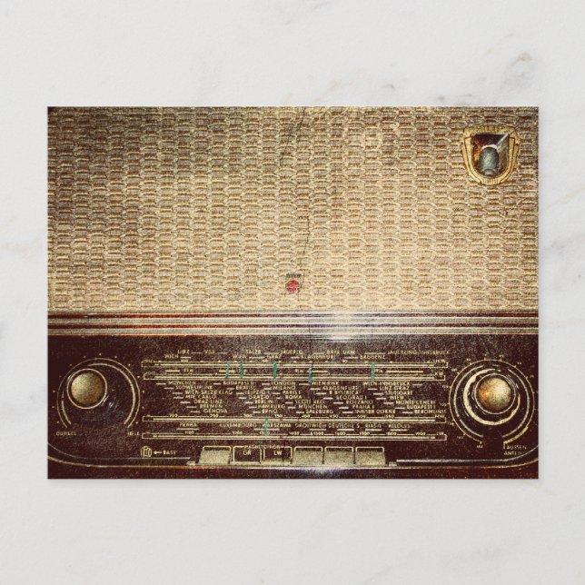 Vintage radio postcard (Front)