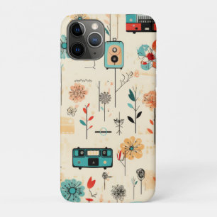 Vintage Radio Wildflower Cream Botanical iPhone 11 Pro Case