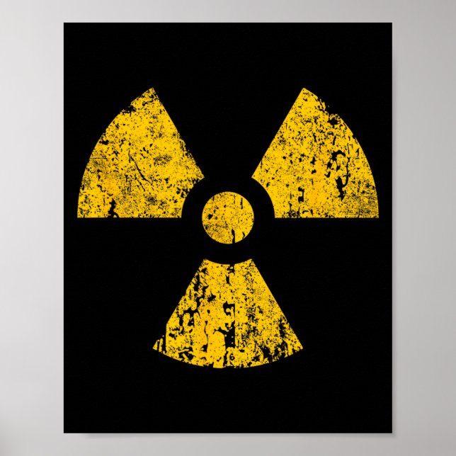 Vintage Radioactive Symbol Funny Halloween Poster (Front)