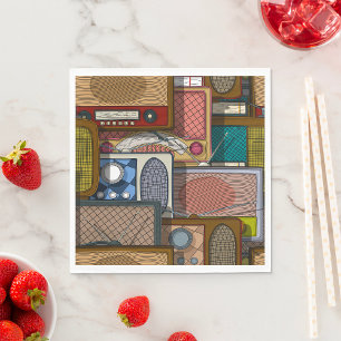 Vintage Radios Napkin