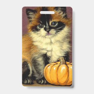Vintage Ragdoll Halloween Cat ID Badge