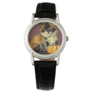 Vintage Ragdoll Halloween Cat Watch