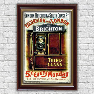 Vintage Rail Excursion Advertising Poster