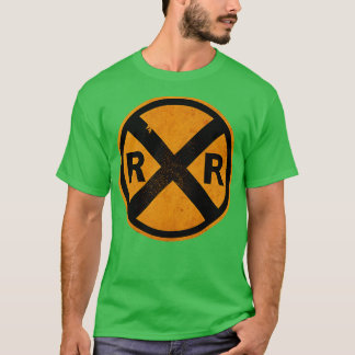 Vintage Railroad Crossing Sign T-Shirt