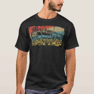Vintage Railroad Fan Lovers Retro Railfan Steam En T-Shirt