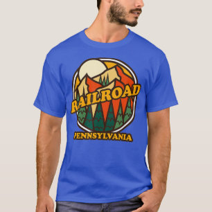 Vintage Railroad Pennsylvania Mountain Hiking T-Shirt