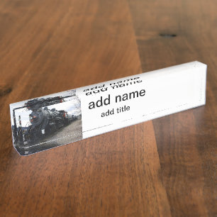 Vintage Railroad Steam Train Nameplate