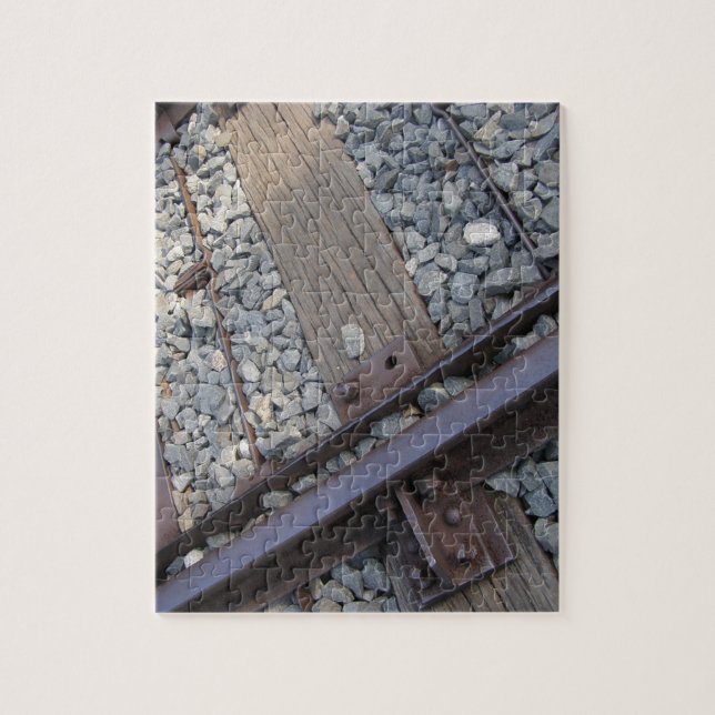 vintage railroad track photo jigsaw puzzle (Vertical)