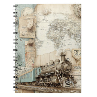 Vintage Railroad Train Travel Notebook