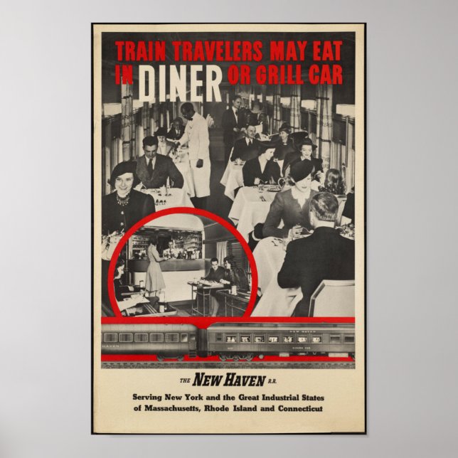 Vintage Railroad Travel Poster (Front)