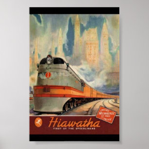 Vintage Railroad Travel Poster