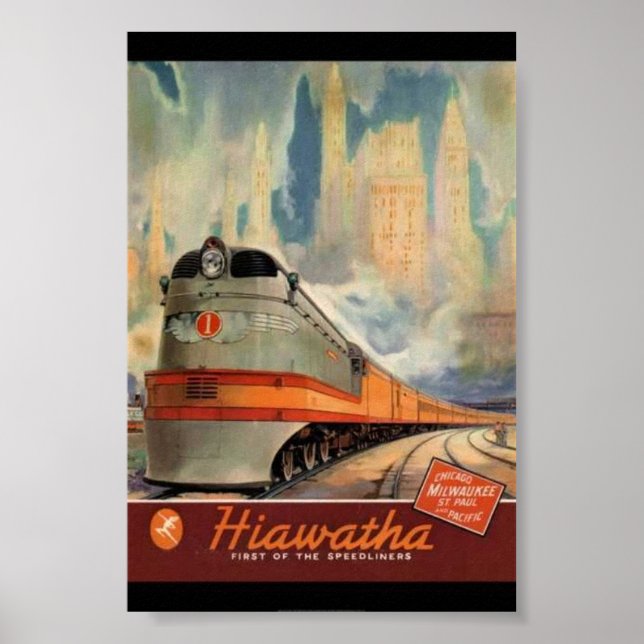 Vintage Railroad Travel Poster (Front)