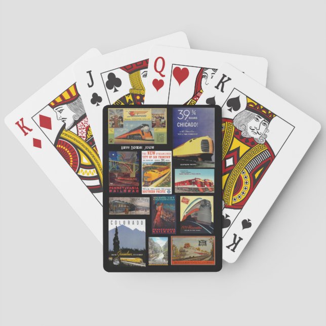 Vintage Railway Advertising Playing Cards (Back)