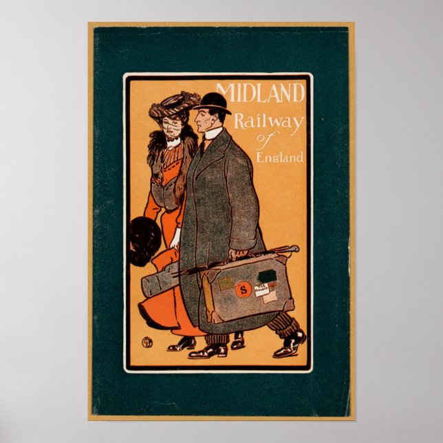 Vintage Railway of England Poster (Front)