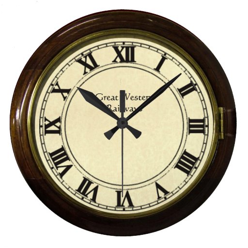 Image of vintage railway station look clock