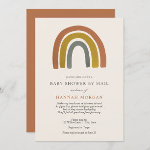 Vintage Rainbow Baby Shower by Mail invitation